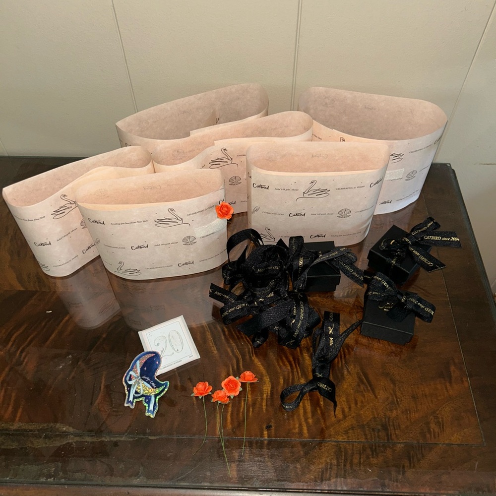 Catbird Pink Packaging with Black Ribbons